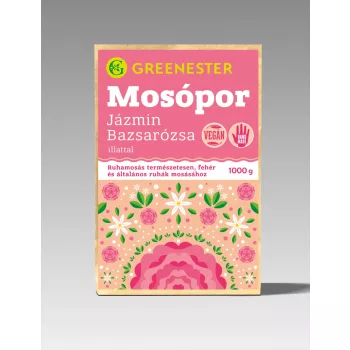   Greenester Öko mosópor - jázmin-bazsarózsa illattal, 1 kg