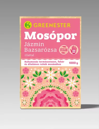 Greenester Öko mosópor - jázmin-bazsarózsa illattal, 1 kg