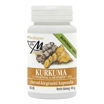   Dr. M Prémium Kurkuma C-vitaminnal és Bioperine-nel kapszula - 80 db