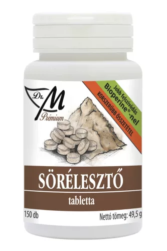 Dr. M Premium Sörélesztő + Bioperine tabletta - 150 db