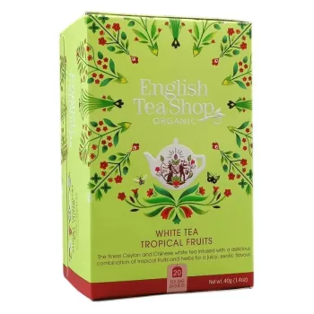   English Tea Shop Trópusi gyümölcsös fehér bio tea (20 filter)