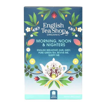   English Tea Shop Morning, Noon and Nighters - Reggeli, délbeni és esti teák - bio teaválogatás (20 filter)
