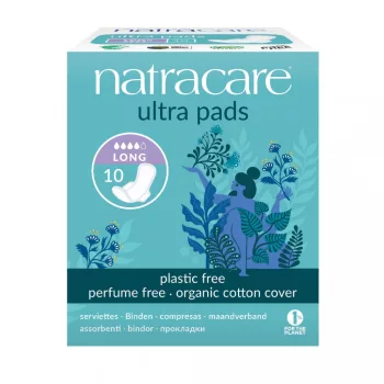   Natracare BIO egészségügyi szárnyas betét - hosszú - 10 db