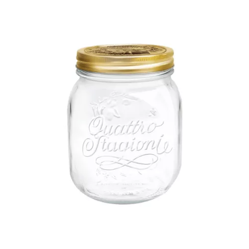Quattro Stagioni befőttes üveg, csavaros tetővel - 700 ml