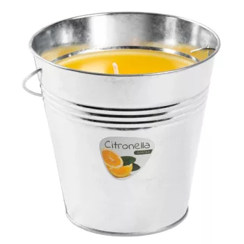Citronella rovarriasztó gyertya, fém vödörben - 510 g