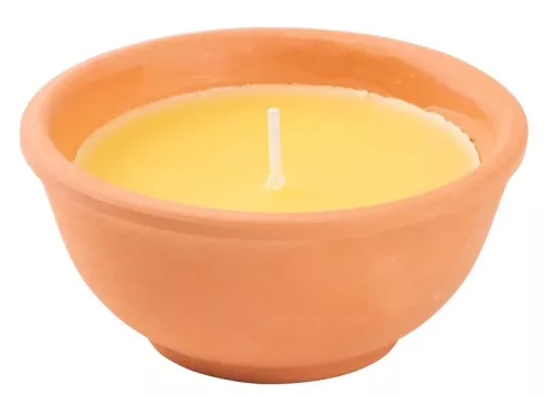 Citronella rovarriasztó gyertya, terrakotta edényben - 113 g