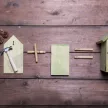 Esschert Design összeszerelhető madárodú gyerekeknek, barkácskészlet