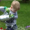 Esschert Design Gyerek kerti kesztyű zöld mintás