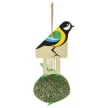 Esschert Design Felakasztható madár mintás madáretető, hálós napraforgómaggal, 20 cm, vegyes minta