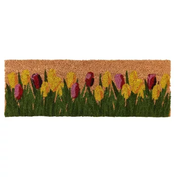   Esschert Design Tulipános kókuszrost lábtörlő, 75 x 25 cm
