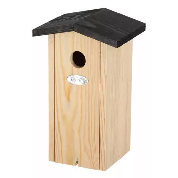   Esschert Design Fa madárház, madárodú cinegéknek, fekete tetővel, 28 cm