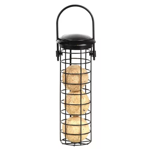 Esschert Design Felakasztható fém rácsos madáretető, cinkegolyónak, faggyúgolyónak, 22 cm