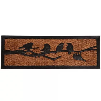   Esschert Design Kókuszrost és gumi lábtörlő, madár mintás, 75 x 25 cm