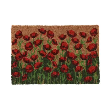 Esschert Design Pipacsos kókuszrost lábtörlő, 60x40 cm