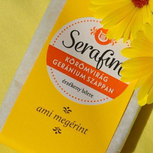 Serafim geranium soap with marigold petals
